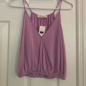 light purple cropped tank top